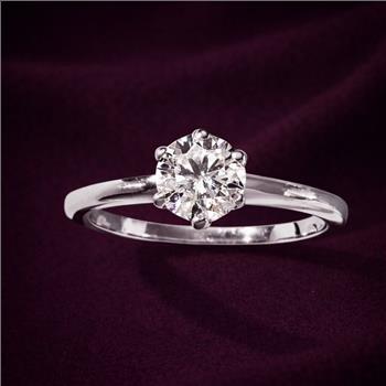 925 Sterling Silver 1.00 Carat Moissanite Ring in Sterling Silver  Ring 7 US Ring Size