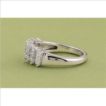 925 Sterling Silver 1.01 Ct Round Cubic Zirconia Ring 7 US Ring Size