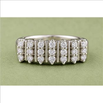 925 Sterling Silver 1.01 Ct Round Cubic Zirconia Ring 7 US Ring Size