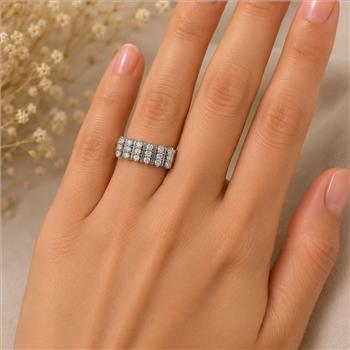 925 Sterling Silver 1.01 Ct Round Cubic Zirconia Ring 7 US Ring Size