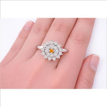 925 Sterling Silver 1.06 Ct Round Cubic Zirconia Ring 7 US Ring Size