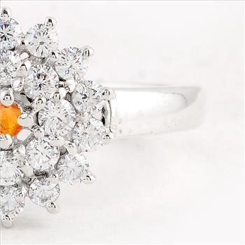 925 Sterling Silver 1.06 Ct Round Cubic Zirconia Ring 7 US Ring Size