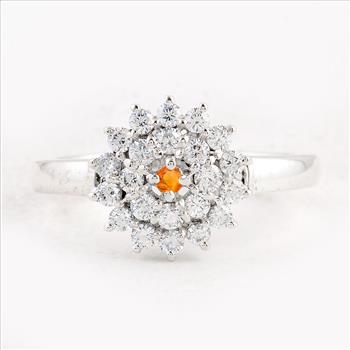 925 Sterling Silver 1.06 Ct Round Cubic Zirconia Ring 7 US Ring Size