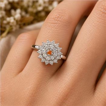 925 Sterling Silver 1.06 Ct Round Cubic Zirconia Ring 7 US Ring Size
