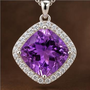 925 Sterling Silver 1.10 Ct Round Cubic Zirconia Necklace