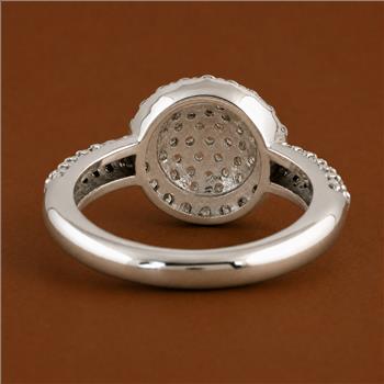 925 Sterling Silver 1.14 Ct Round Cubic Zirconia Ring 7 US Ring Size