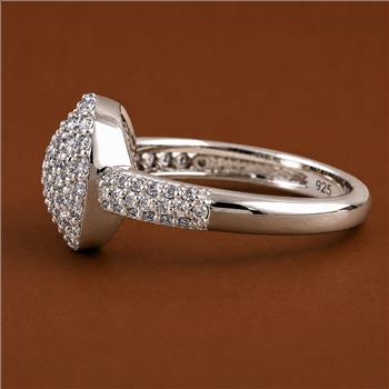 925 Sterling Silver 1.14 Ct Round Cubic Zirconia Ring 7 US Ring Size