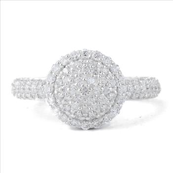 925 Sterling Silver 1.14 Ct Round Cubic Zirconia Ring 7 US Ring Size