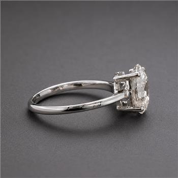 925 Sterling Silver 1.28 Ct Oval Moissanite Ring 8 US Ring Size