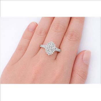 925 Sterling Silver 1.29 Ct Round Cubic Zirconia Ring 7 US Ring Size