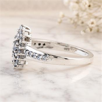 925 Sterling Silver 1.29 Ct Round Cubic Zirconia Ring 7 US Ring Size