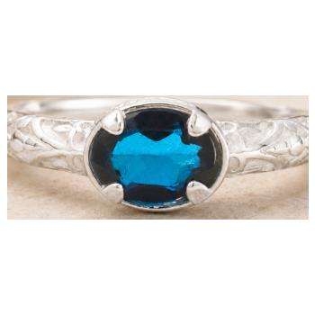 925 Sterling Silver 1.43 Ct Oval Lbt Color Topaz Ring 10 US Ring size