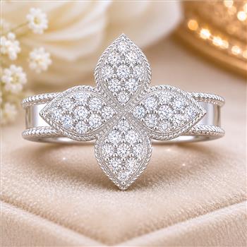 925 Sterling Silver 1.58 Ct Round Cubic Zirconia Ring 9 US Ring Size