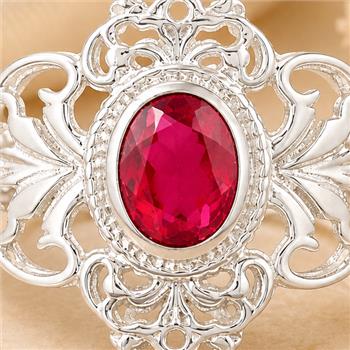 925 Sterling Silver 1.60 Ct Oval Pink Topaz Ring 7 US Ring Size