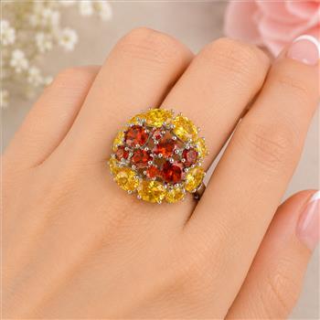 925 Sterling Silver 20.88 Ct Cubic Zirconia Ring 7 US Ring Size