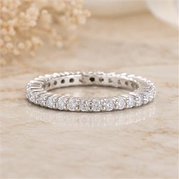 925 Sterling Silver 2.10 Ct Round Cubic Zirconia Ring