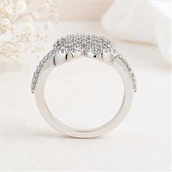 925 Sterling Silver 2.16 Ct Round Cubic Zirconia Ring 7 US Ring Size