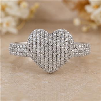 925 Sterling Silver 2.16 Ct Round Cubic Zirconia Ring 7 US Ring Size