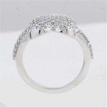 925 Sterling Silver 2.16 Ct Round Cubic Zirconia Ring 7 US Ring Size