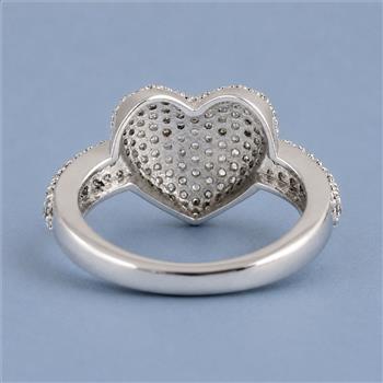 925 Sterling Silver 2.16 Ct Round Cubic Zirconia Ring 7 US Ring Size
