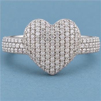 925 Sterling Silver 2.16 Ct Round Cubic Zirconia Ring 7 US Ring Size