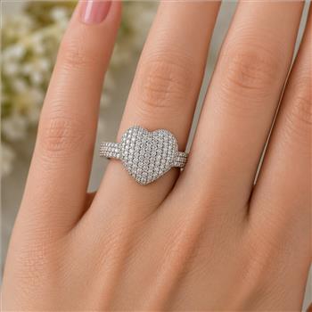 925 Sterling Silver 2.16 Ct Round Cubic Zirconia Ring 7 US Ring Size