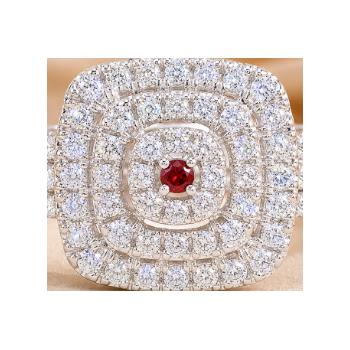 925 Sterling Silver 2.21 Ct Round Garnet Cubic Zirconia Ring