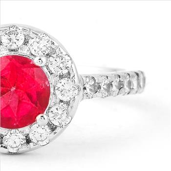 925 Sterling Silver 2.59 Ct Round Pink Topaz Cubic Zirconia Ring 7 US Ring Size