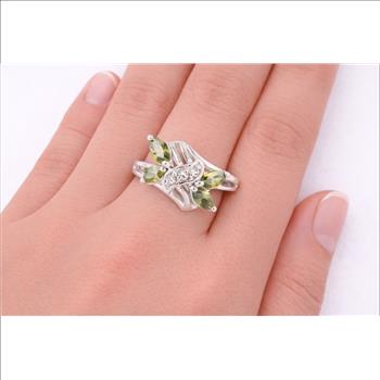 925 Sterling Silver 2.89 Ct Cubic Zirconia Ring 8  US Ring Size
