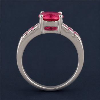 925 Sterling Silver 3.26 Ct Created Glass Cz Ring 7 US Ring Size