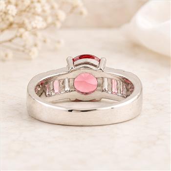 925 Sterling Silver 3.26 Ct Created Glass Cz Ring 7 US Ring Size