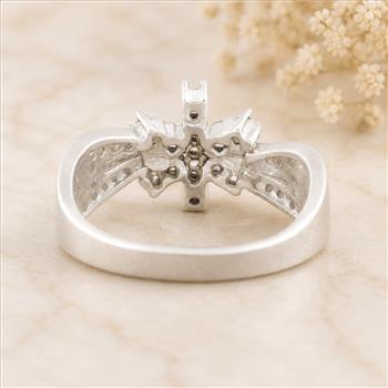 925 Sterling Silver 3.53 Ct Cubic Zirconia Ring 6 US Ring Size