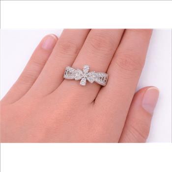 925 Sterling Silver 3.53 Ct Cubic Zirconia Ring 6 US Ring Size