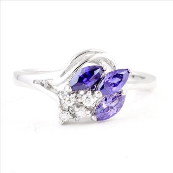 925 Sterling Silver 3.81 Ct Cubic Zirconia Ring 9 US Ring Size