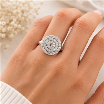 925 Sterling Silver 4.08 Ct Cubic Zirconia Ring 6 US Ring Size