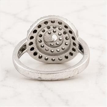 925 Sterling Silver 4.08 Ct Cubic Zirconia Ring 6 US Ring Size