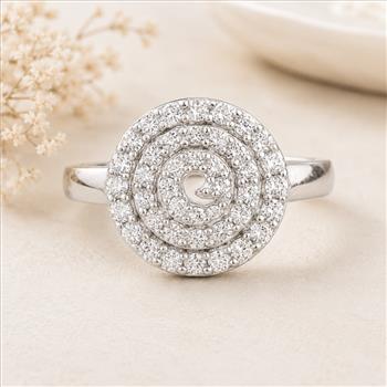 925 Sterling Silver 4.08 Ct Cubic Zirconia Ring 6 US Ring Size