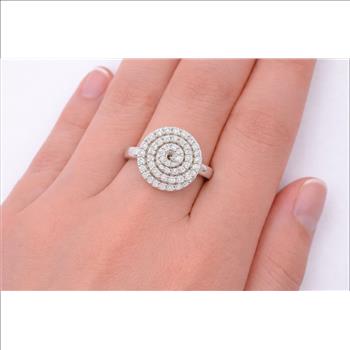 925 Sterling Silver 4.08 Ct Cubic Zirconia Ring 6 US Ring Size