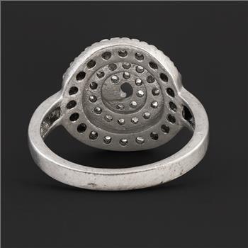 925 Sterling Silver 4.08 Ct Cubic Zirconia Ring 6  US Ring Size