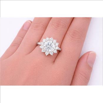 925 Sterling Silver 4.22 Ct Cubic Zirconia Ring 7 US Ring Size
