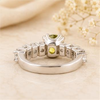925 Sterling Silver 5.38 Ct Cubic Zirconia Ring 6 US Ring Size
