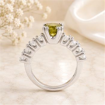 925 Sterling Silver 5.38 Ct Cubic Zirconia Ring 6 US Ring Size