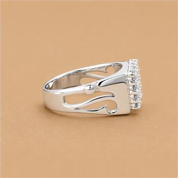 925 Sterling Silver 5.40 Ct Cubic Zirconia Ring 9 US Ring Size