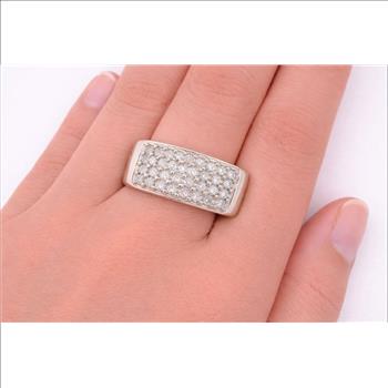 925 Sterling Silver 5.40 Ct Cubic Zirconia Ring 9 US Ring Size