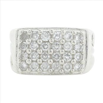 925 Sterling Silver 5.40 Ct Cubic Zirconia Ring 9 US Ring Size