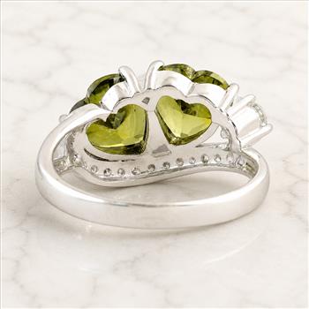 925 Sterling Silver 6.29 Ct Cubic Zirconia Ring 8 US Ring Size