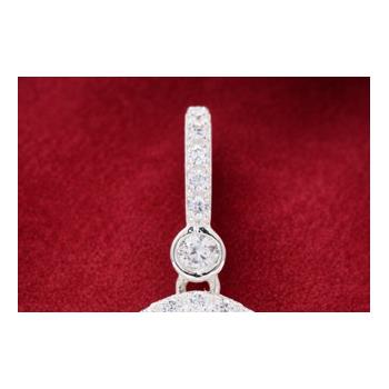 925 Sterling Silver 6.66 Ct Cushion Green Topaz Cubic Zirconia Pendant