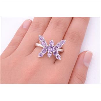 925 Sterling Silver 7.37 Ct Cubic Zirconia Ring 7 US Ring Size