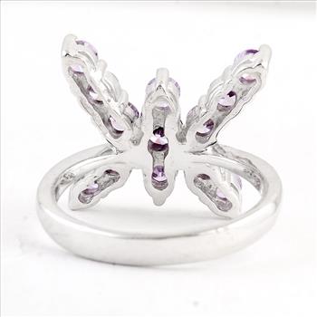 925 Sterling Silver 7.37 Ct Cubic Zirconia Ring 7 US Ring Size