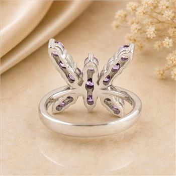 925 Sterling Silver 7.37 Ct Cubic Zirconia Ring 7 US Ring Size